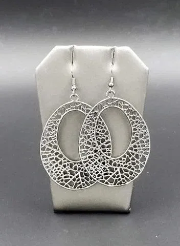 Serenely Shattered - Black Earring