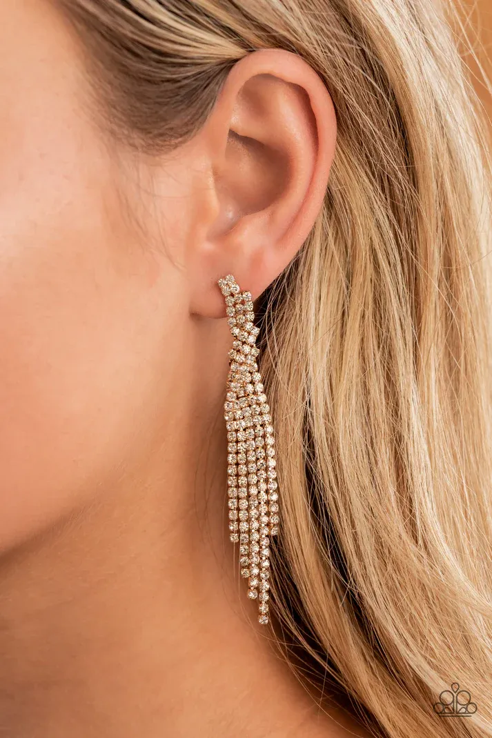 Cosmic Candescence - Gold Post Earring