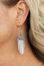 Pyramid Sheen - Silver Earring
