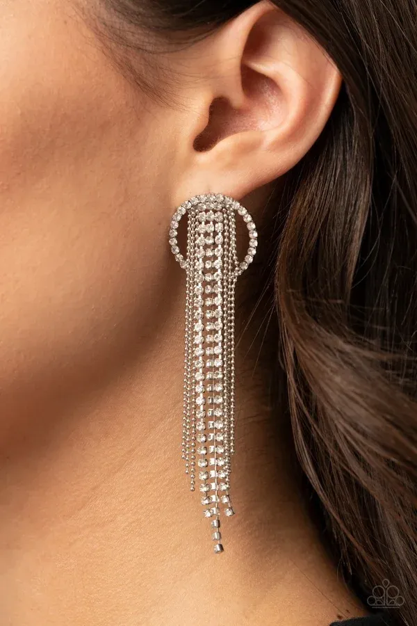 Dazzle by Default - White Earring