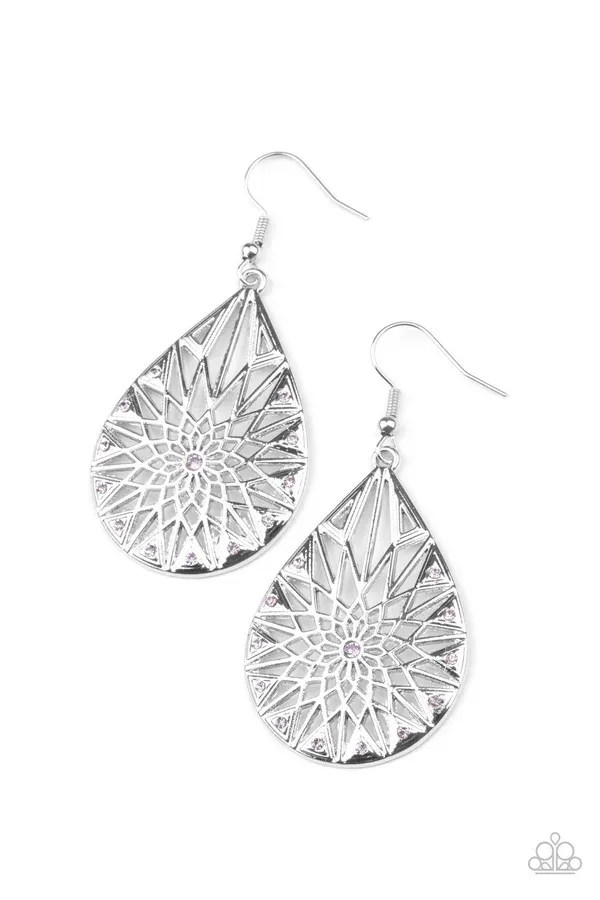​Icy Mosaic - Purple Earring