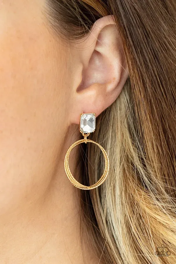 ​Prismatic Perfection - Gold Earring