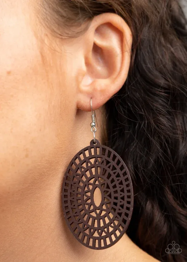 Tropical Retreat - Brown Earring