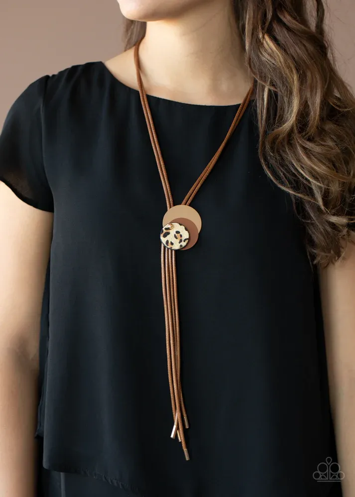 I&#39;m FELINE Good - Brown Necklace