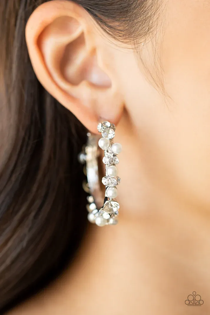 Let There Be Socialite - White Earring