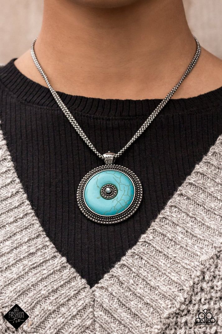 ​EPICENTER of Attention - Blue Necklace.