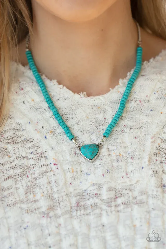 Country Sweetheart - Blue Necklace