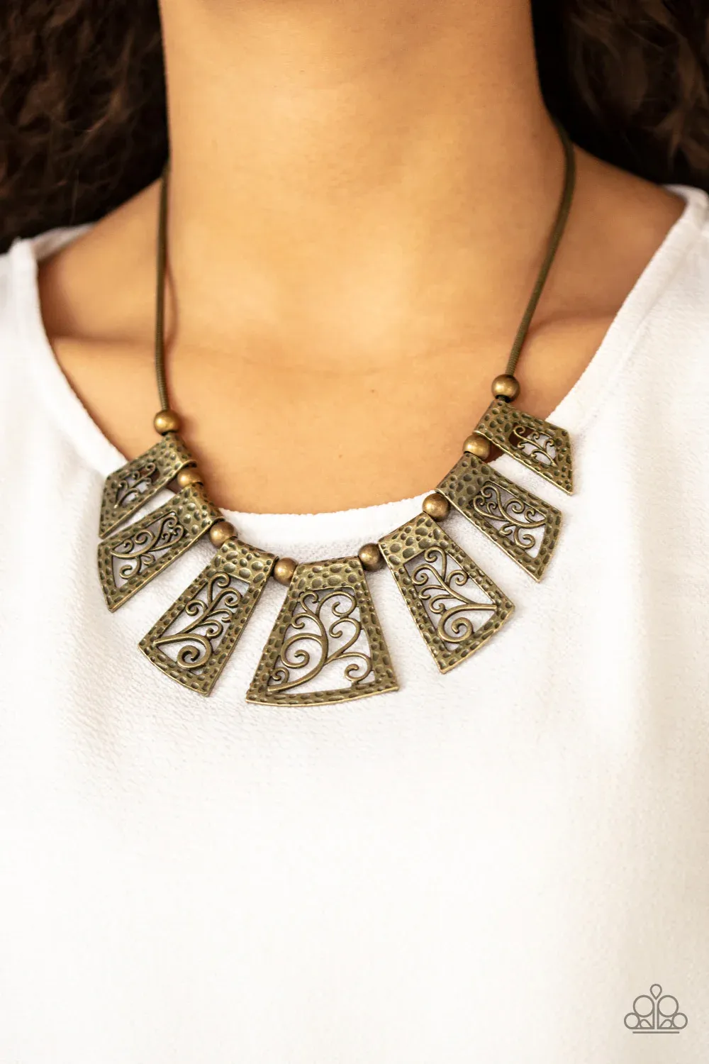 Vintage Vineyard - Brass Necklace
