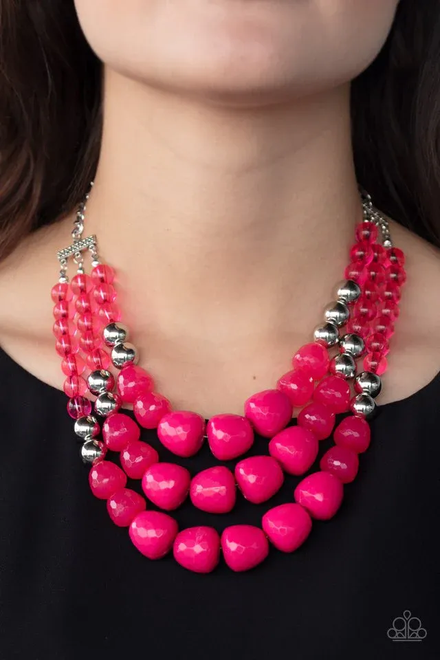 Forbidden Fruit - Pink Necklace