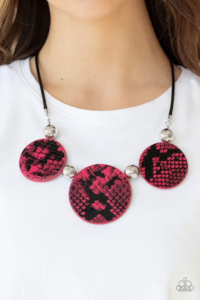 Viper Pit - Pink Necklace