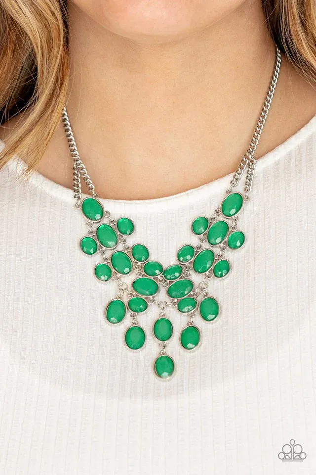Serene Gleam - Green Necklace