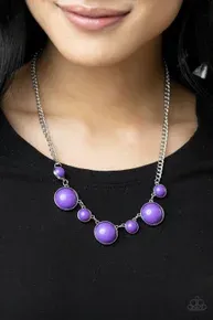 Prismatically POP-tastic - Purple Necklace