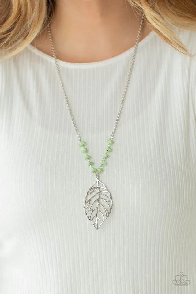Roaming The Riverwalk - Green Necklace