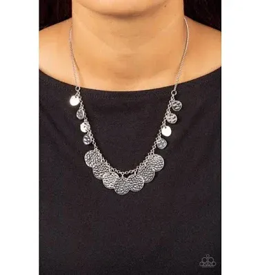 Chime Warp - Silver Necklace