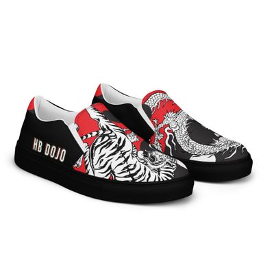 Women's -HB DOJO- Dragon x Tiger - Slip-On Canvas Shoe