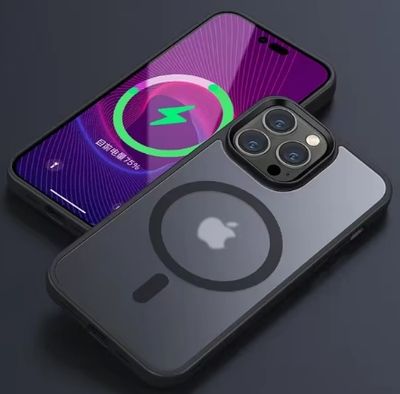 Matte Translucent Phone Case For IPhone 15 16 14 13 12 11 Pro Max Plus with magnetic wireless charging cover