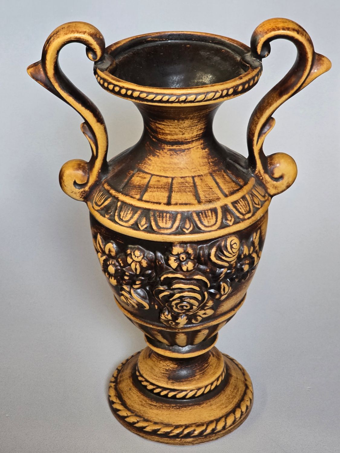 Vintage Amphore Vase aus Ton - 38cm. Hoch