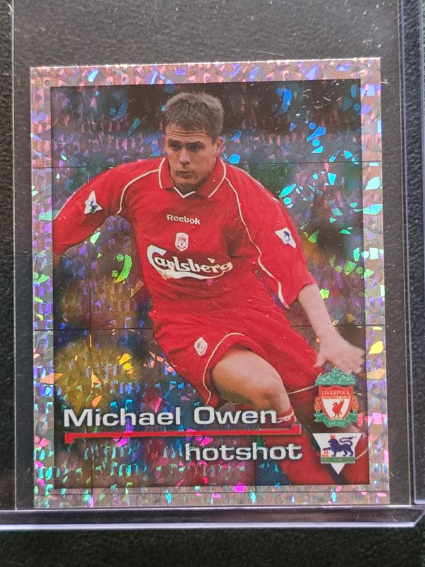 Michael Owen Merlin Premier League 2001 Super Refractor Sticker