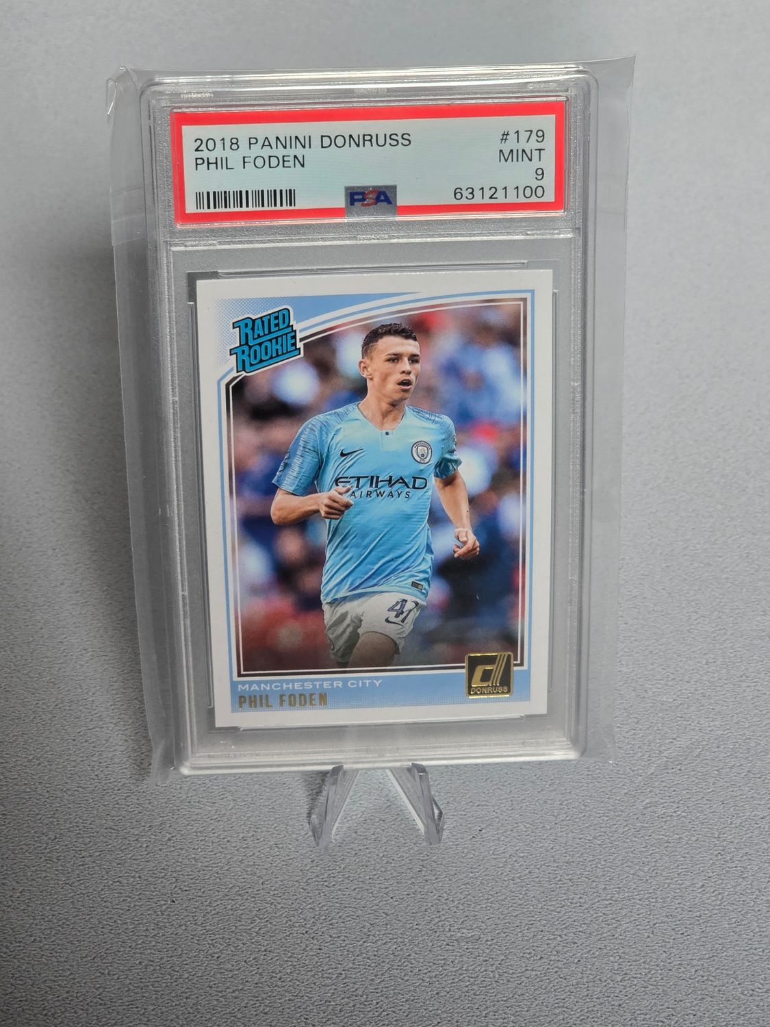 Phil Foden Panini Donruss 2018-2019 Rated Rookie PSA 9