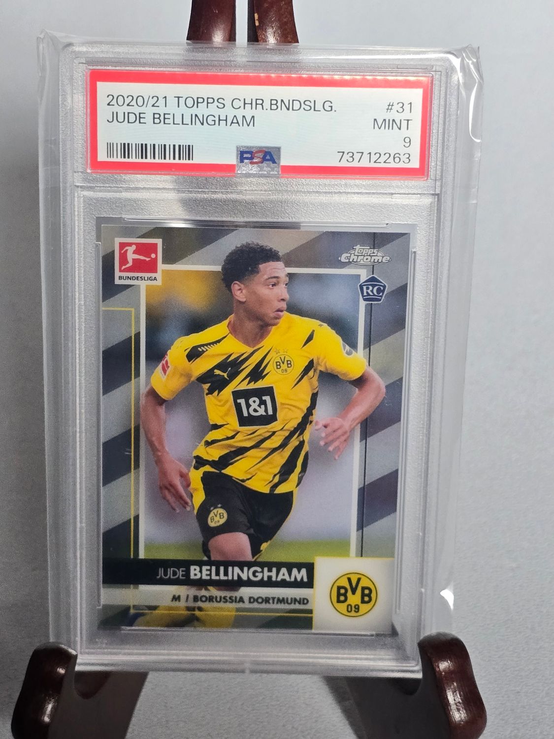Jude Bellingham Topps Chrome Bundesliga 2020-2021 Rookie PSA 9