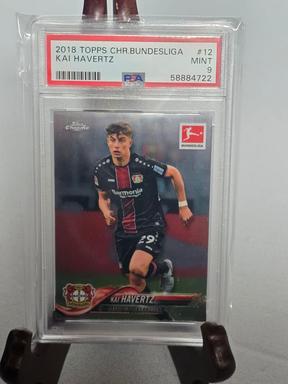 Kai Havertz Topps Chrome Bundesliga 2018 #12 PSA 9