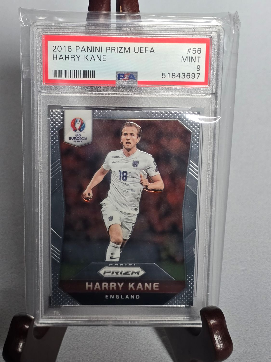 Harry Kane Panini Prizm EM 2016 PSA 9 #56