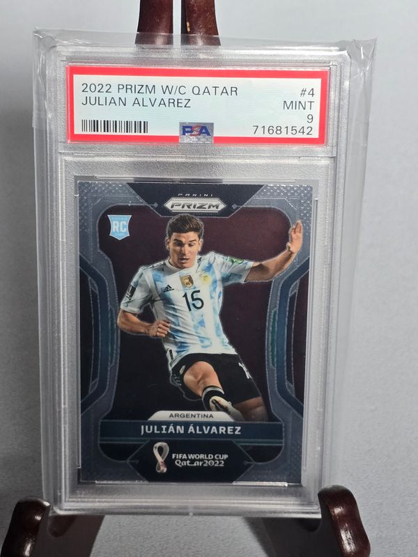 Julian Alvarez Panini Prizm WM 2022 Qatar #4 PSA 9