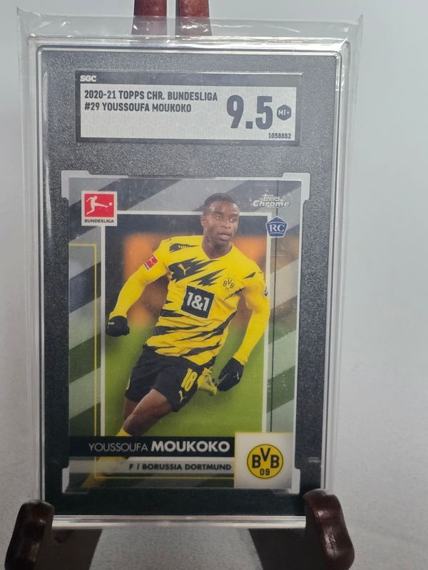 Youssoufa Moukoko Topps Chrome Bundesliga 2020 2021 SGC 9.5