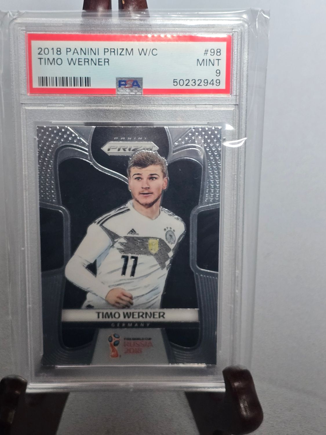 Timo Werner Panini Prizm WM 2018 #98 Deutschland PSA 9