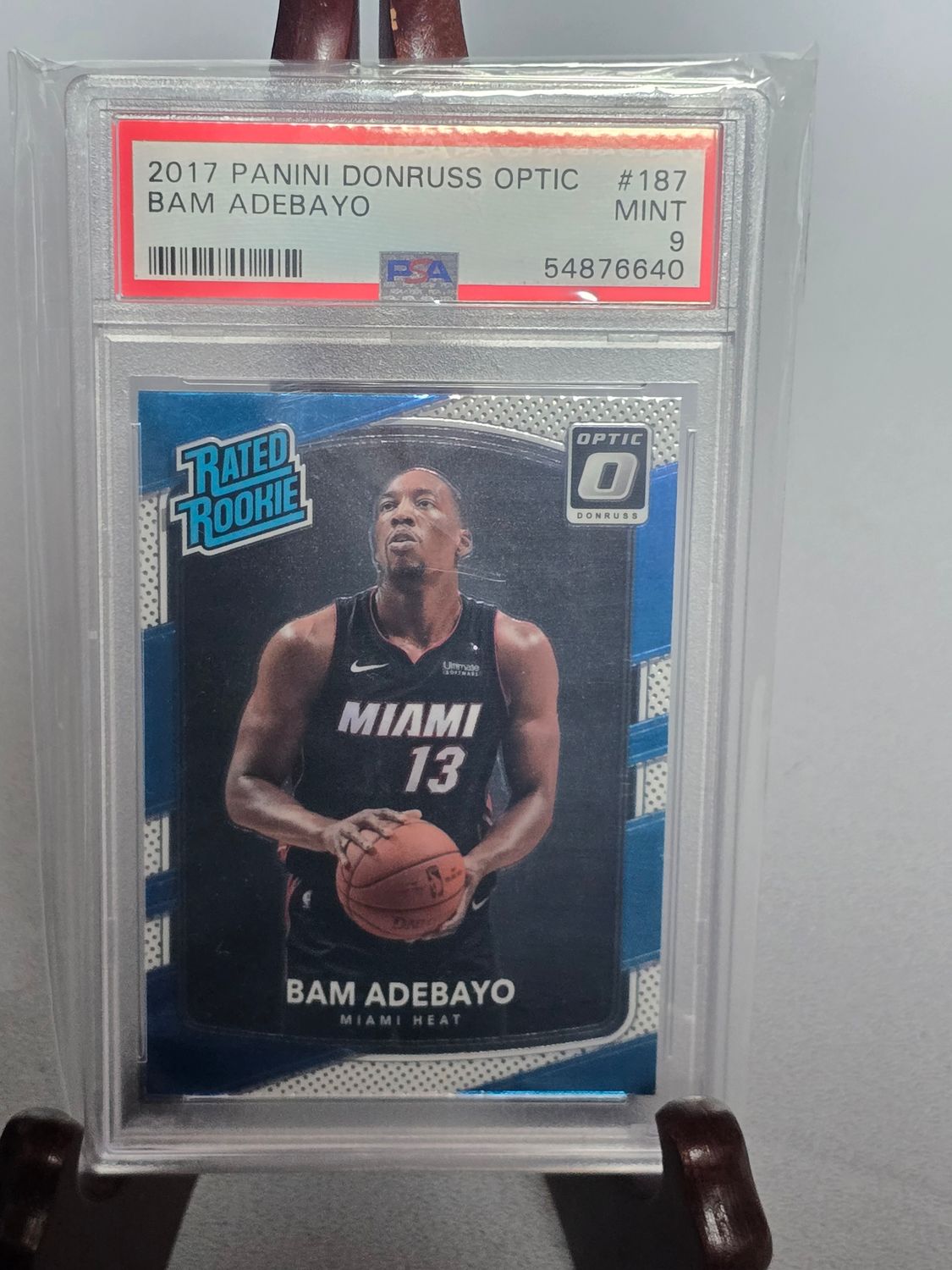 Bam Adebayo Panini Donruss 2017 Optic Rated Rookie Miami Heat PSA 9