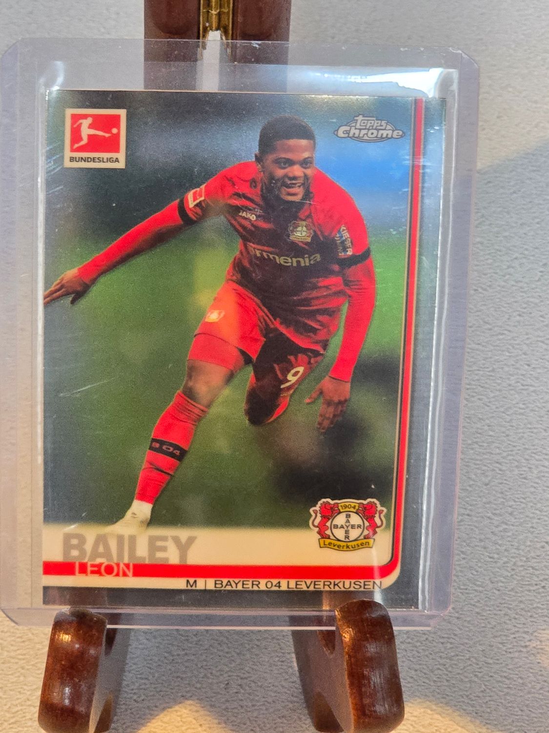 Leon Bailey Topps Chrome Bundesliga 2020 #14 Refraktor