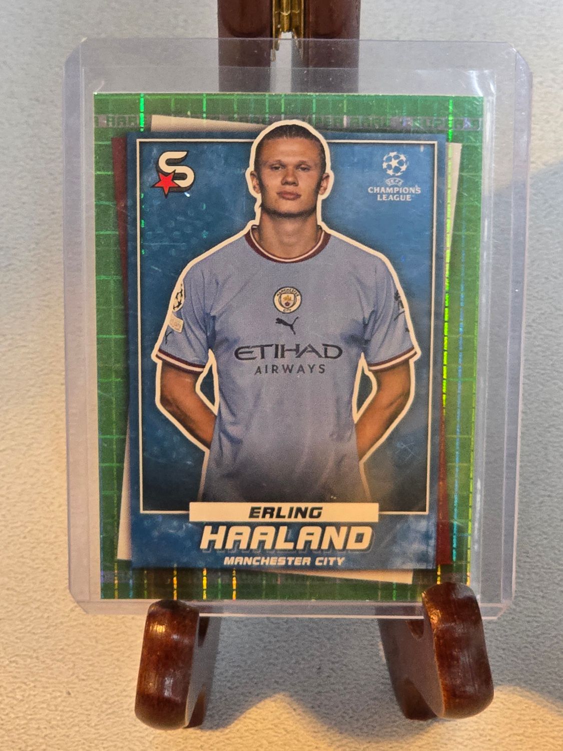 Erling Haaland Panini Superstars 2023 Green Parallel nummeriert /199