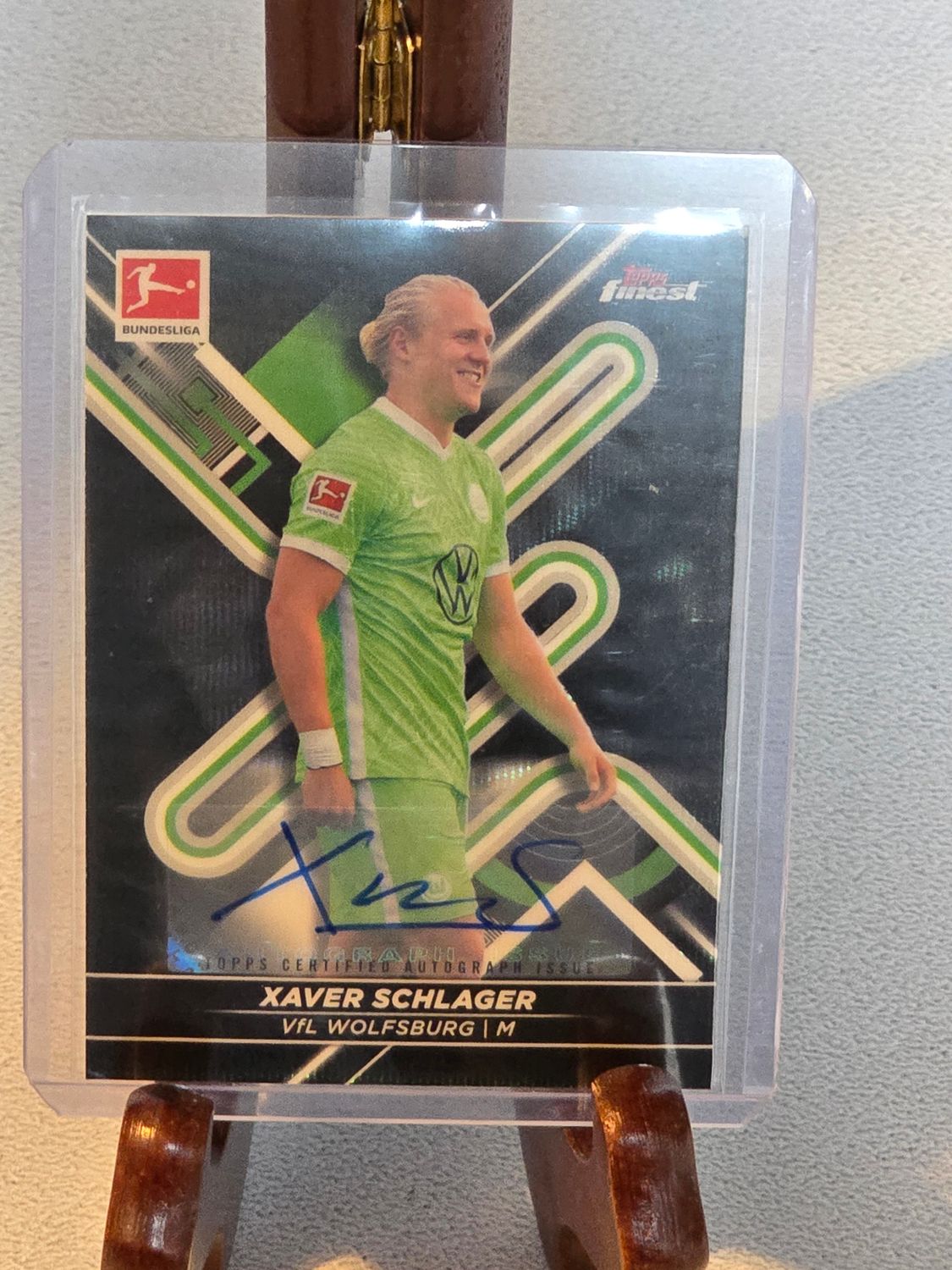 Xaver Schlager Topps Finest Bundesliga 2022 Autogramm nummeriert /150