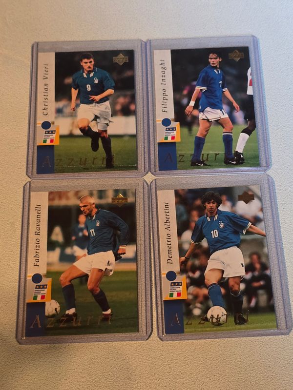 Vintage Upper Deck 1998 &quot;Azzurri&quot; Italien Nationalmannschaft - Vieri, Inzaghi, Ravanelli oder Albertini