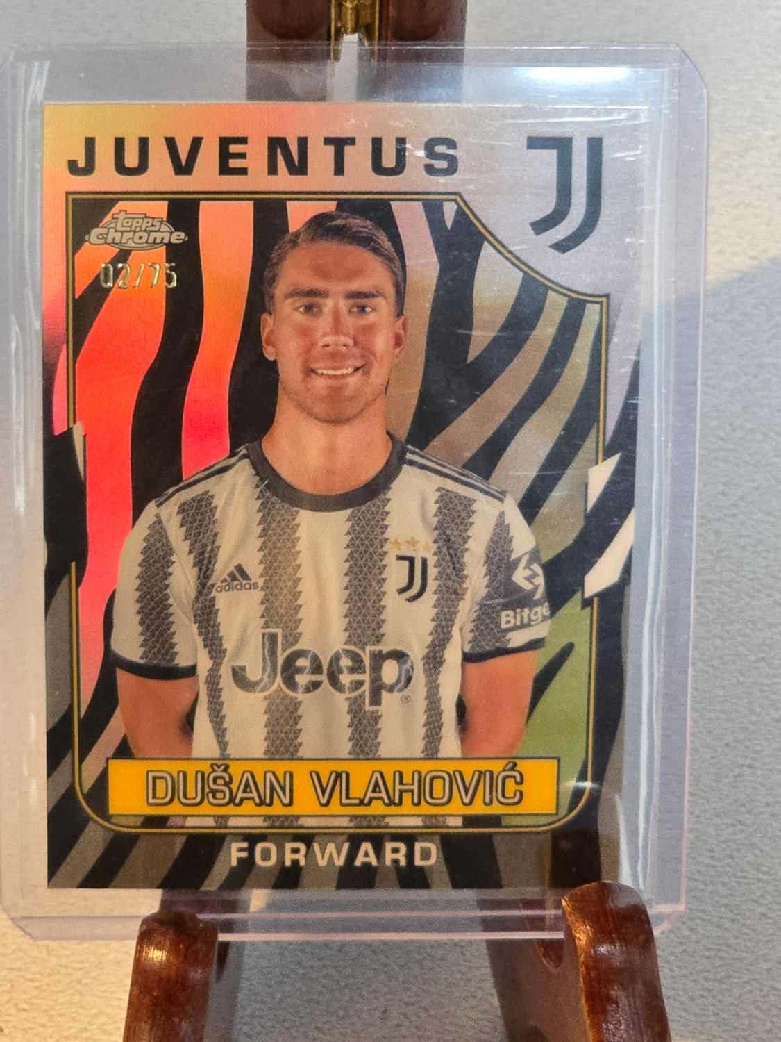 Dusan Vlahovic Topps Chrome Juventus 2023 nummeriert /75 #18
