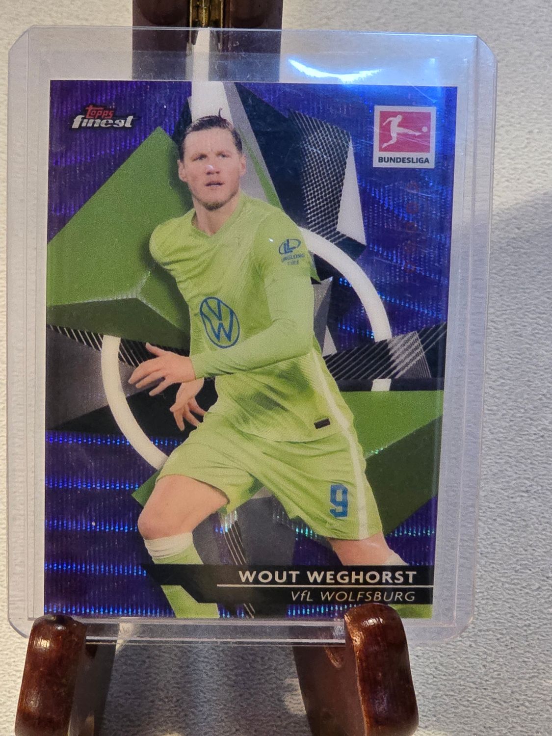 Topps Bundesliga Finest 2020 2021 Wout Weghorst Purple Wave Parallel nummeriert /250 #98