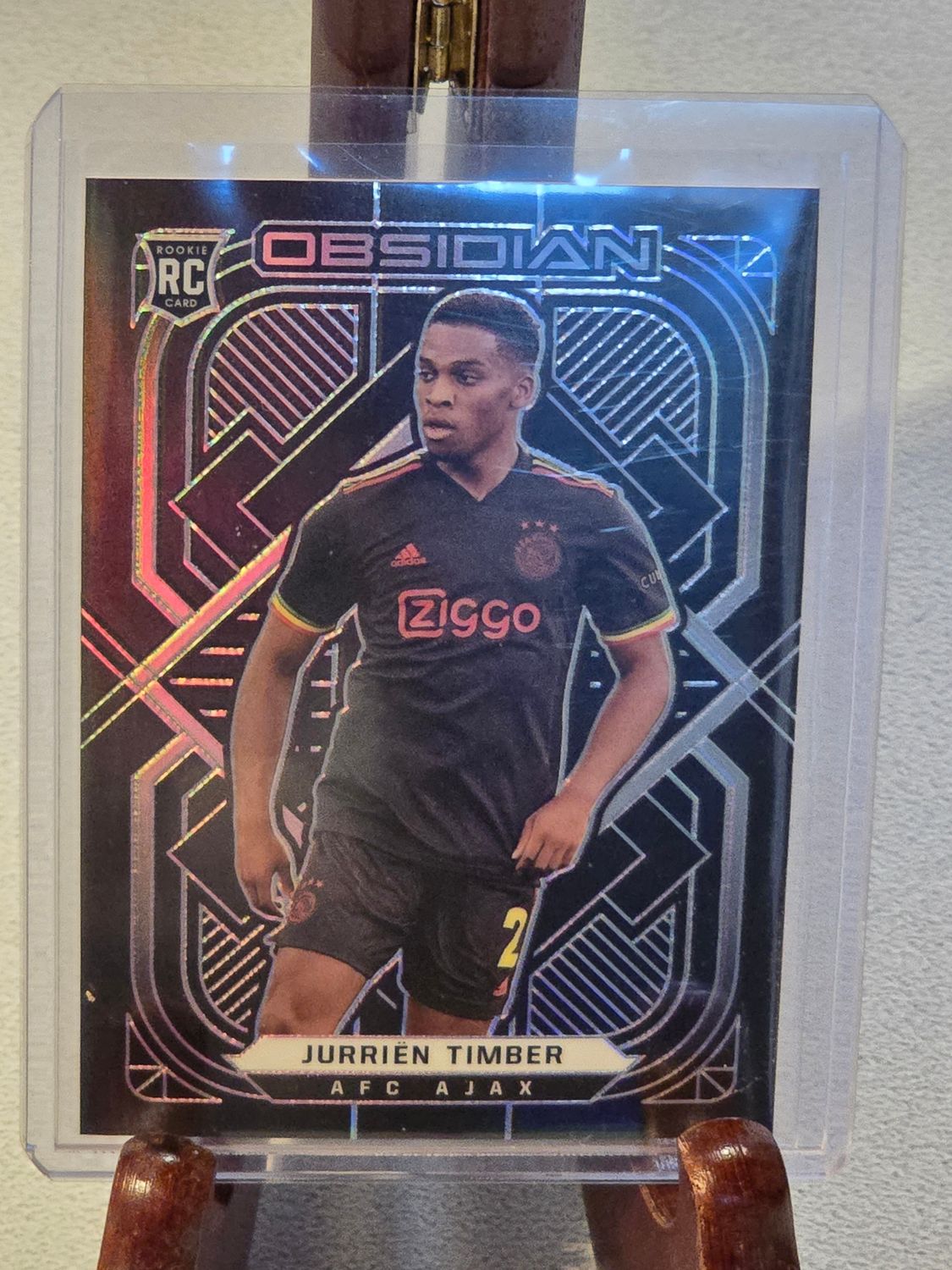 Jurrien Timber Panini Obsidian 2021 2022 Rookie Card RC nummeriert /105 #161 Ajax