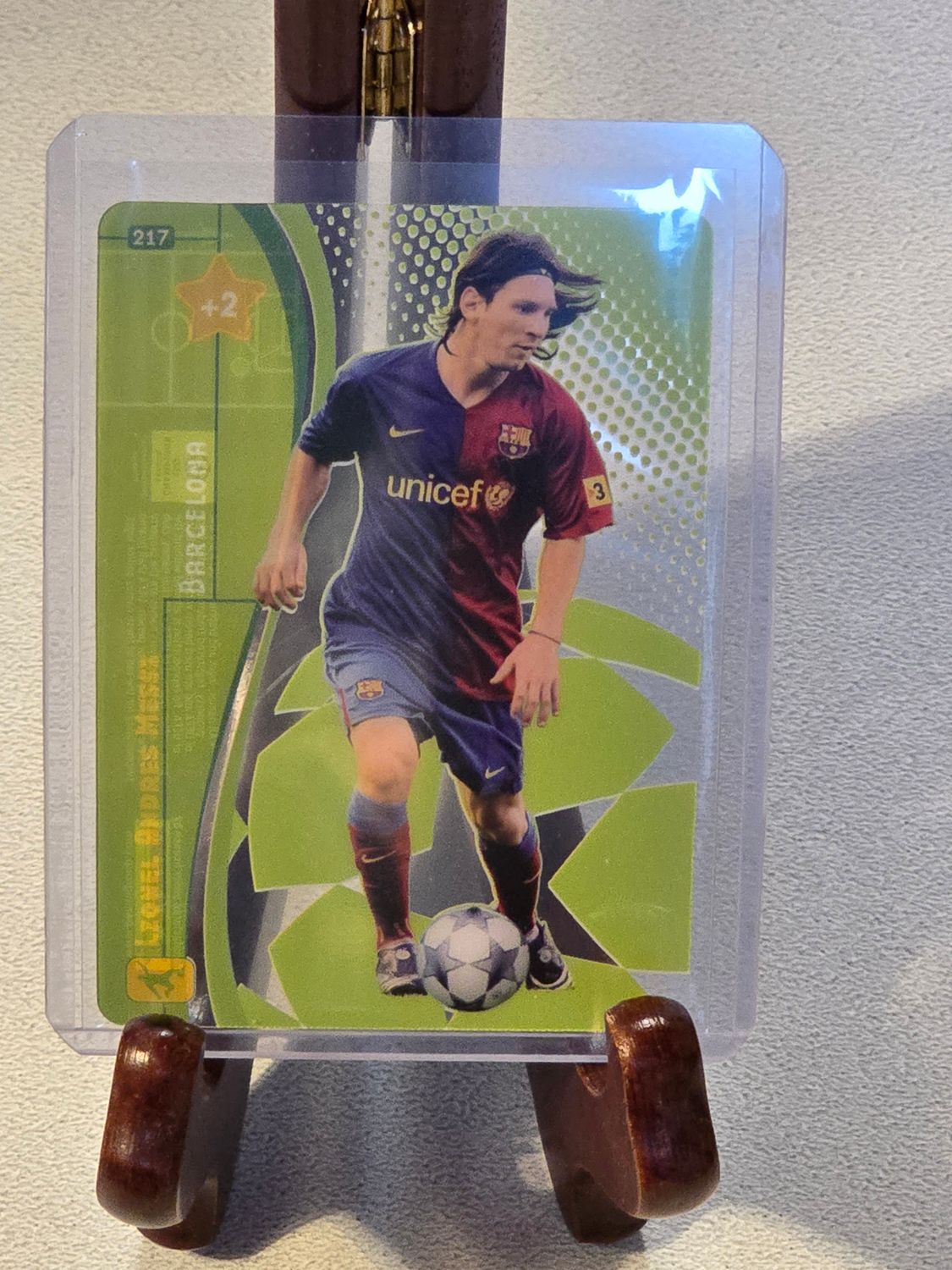 Lionel Messi Panini Champions League 2008 2009 TCG Foil Card Barcelona #217 Rare