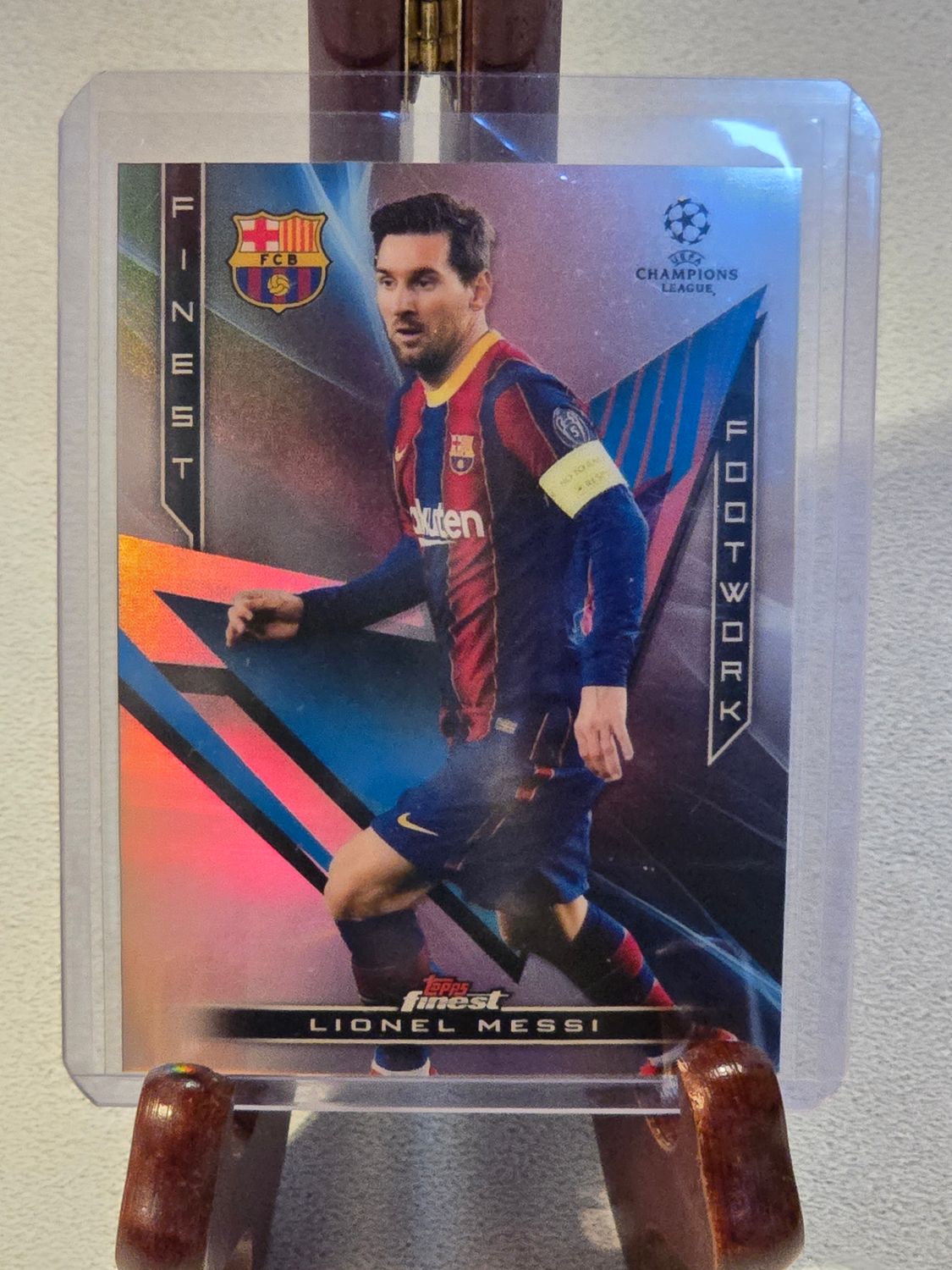 Lionel Messi  Topps Finest 2020 2021 Champions League Finest Footwork #FF1