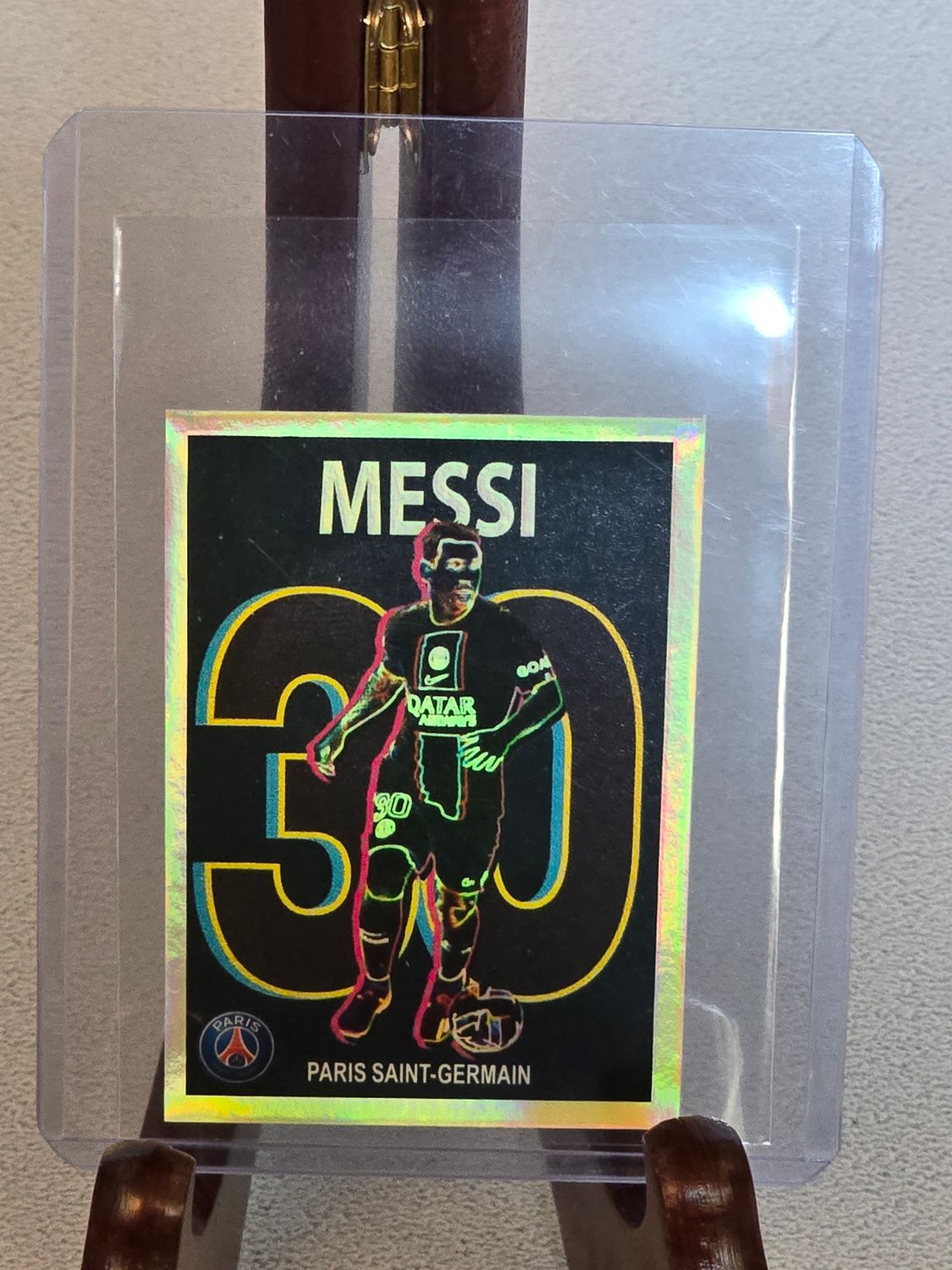 Lionel Messi Panini Ligue 1 Foot 2023 Parallel Neon sticker #239