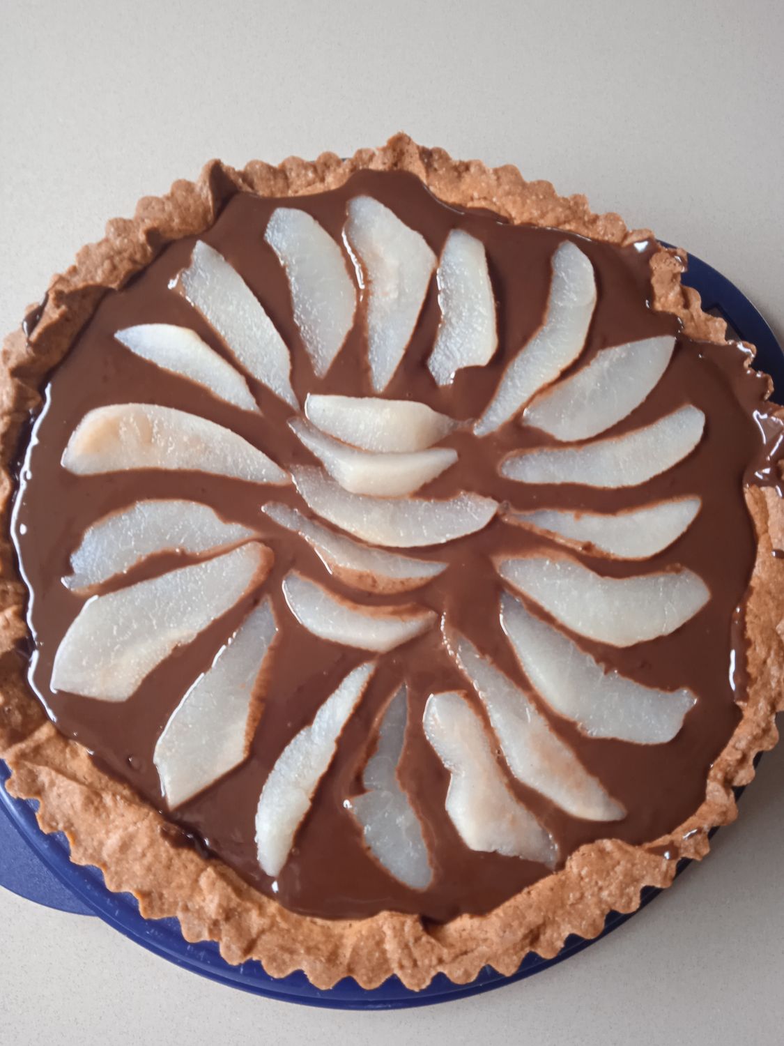 Peren chocoladetaart