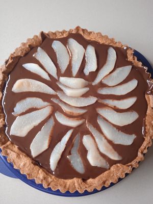 Peren chocoladetaart