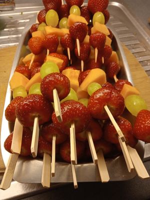 Zomerfruitbrochetten, per 15 stuks