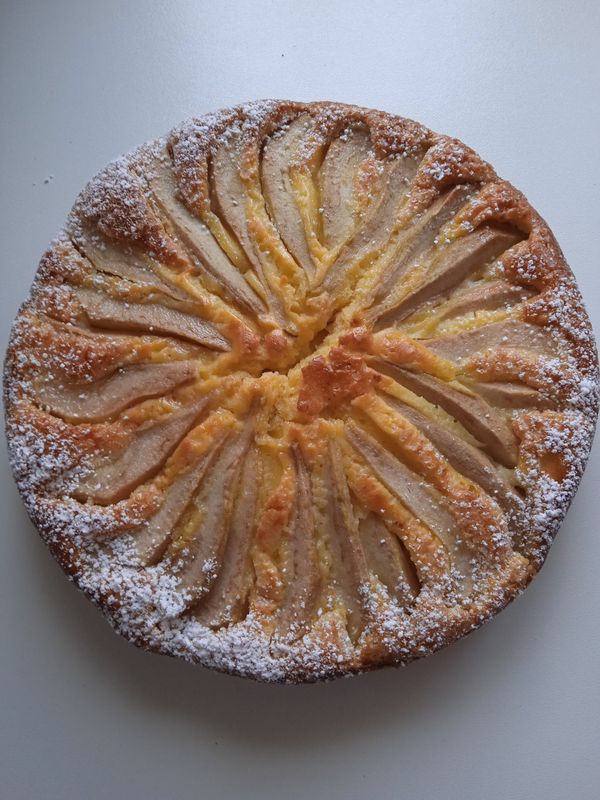 Ricotta-gebak met peer