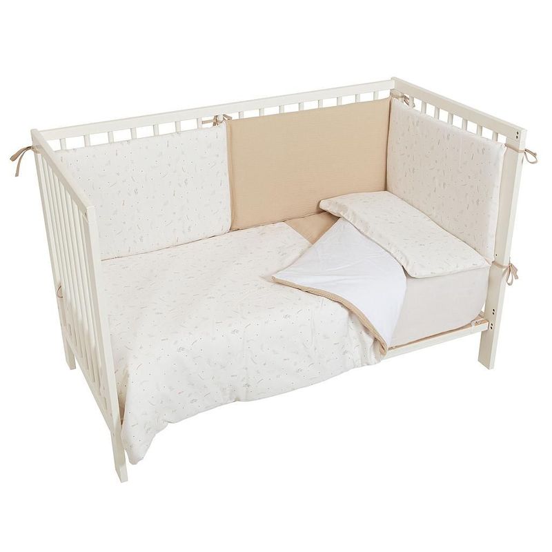 BIMBIDREAMS FUNDA NÓRDICA CUNA+ RELLENO+PROTECTOR+FUNDA ALMOHADA BOTANIC ( consultar fecha de entrega )
