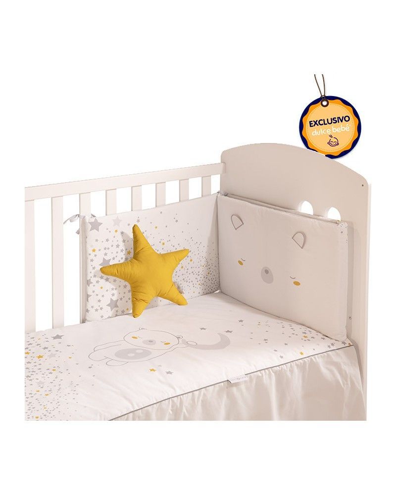 MIRALUNA EDREDÓN CUNA+PROTECTOR+COJÍN EXCLUSIVO DULCE BEBÉ