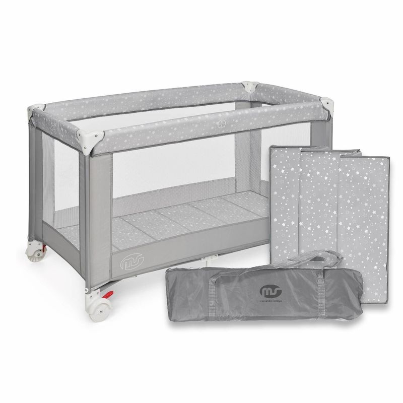 MS CUNA VIAJE BASIC color GRIS ESTRELLAS