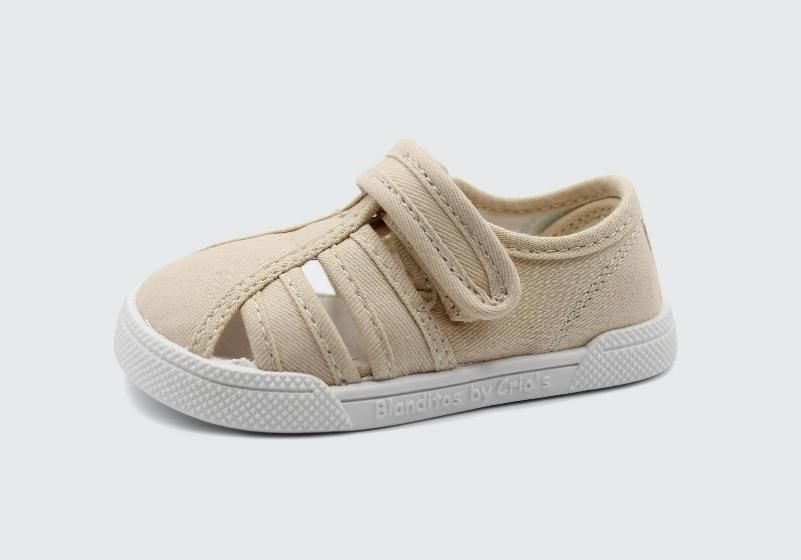 BLANDITOS SANDALIA LONA MANGO color BEIGE