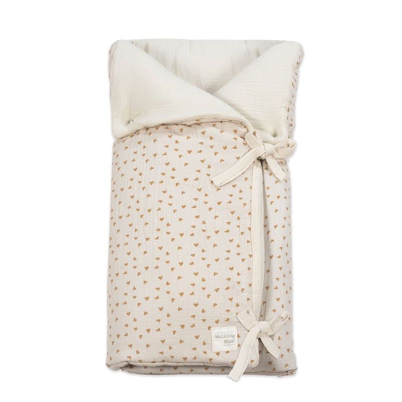WALKING MUM SACO CAPAZO CORAZONES color CANELA
