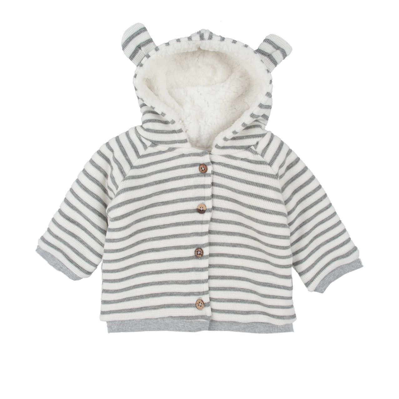 BABYBOL CHAQUETA interior borreguitos RAYAS GRIS